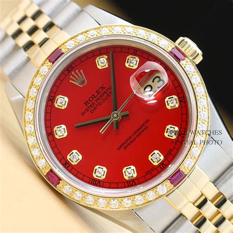 rolex red dial datejust|orig rolex design 116268.